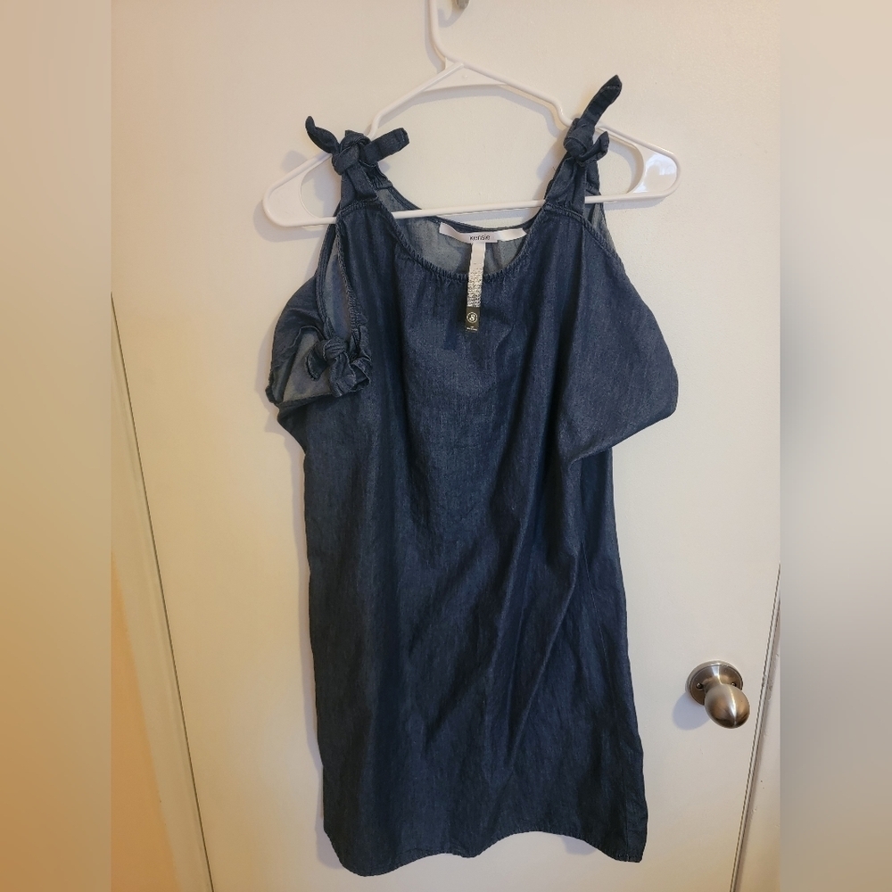 Kensie Babydoll Dress Womens Small Blue Oversized Relax Fit Spring Casual Y2K